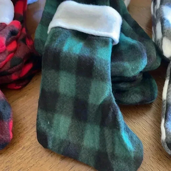 24 small stockings red/green/black 7” tall -NEW- - Picture 3 of 6